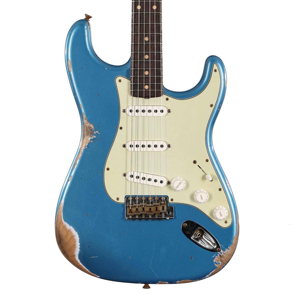Fender Custom Shop 61 Stratocaster Heavy Relic Electric Guitar in Lake Placid Blue