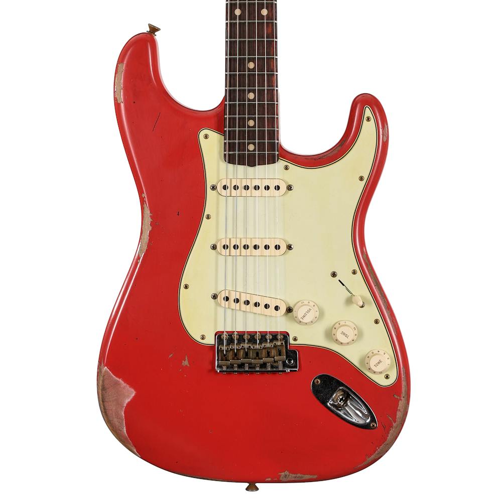 Fender Custom Shop '61 Stratocaster Heavy Relic Electric Guitar in Fiesta Red