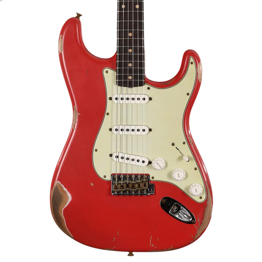 Fender Custom Shop 61 Stratocaster Heavy Relic Electric Guitar in Fiesta Red