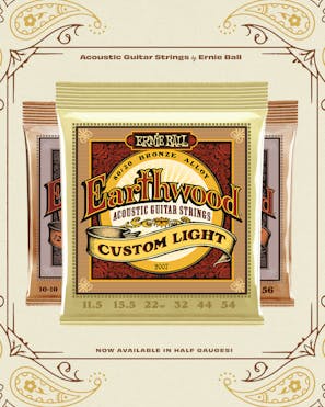 Ernie Ball Earthwood Custom Light 8020 Bronze Acoustic Guitar Strings 11.5-54 Gauge