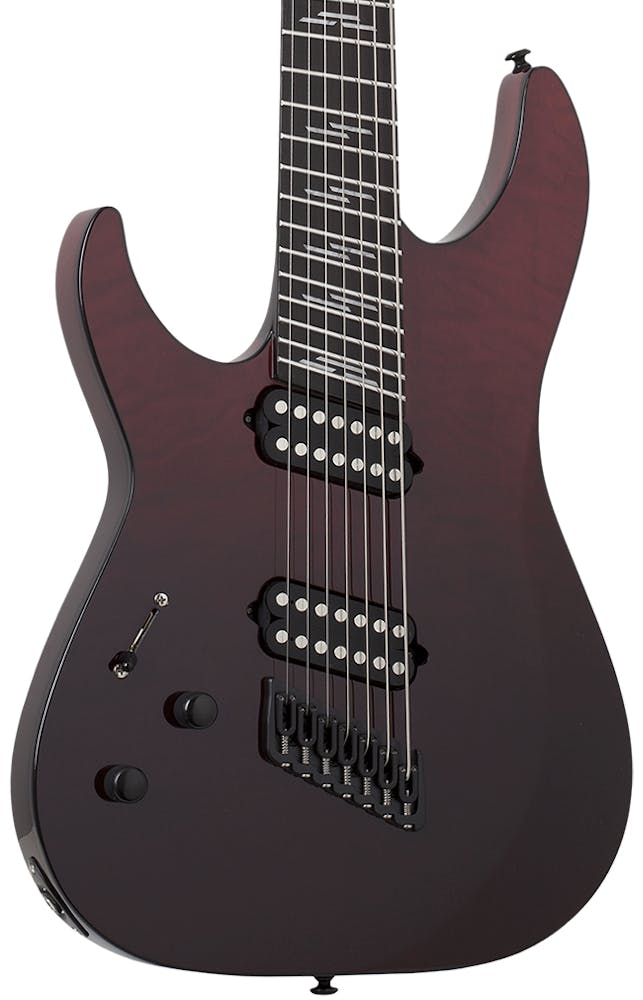 Schecter Reaper-7 Elite Multi-Scale 7-String Left Handed Electric Guitar in Bloodburst