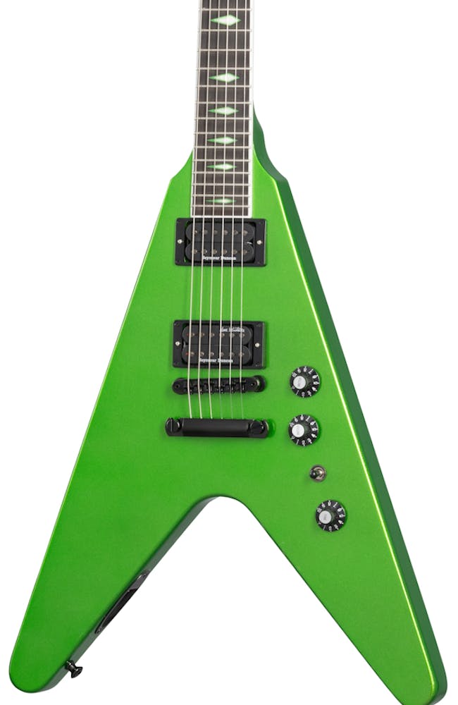Gibson USA Dave Mustaine Flying V EXP "Rust In Peace" Electric Guitar in Alien Tech Green