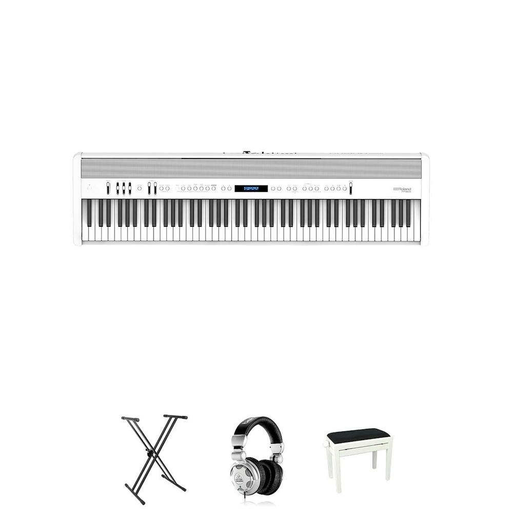 Roland FP-60X Digital Piano Essentials Package - White