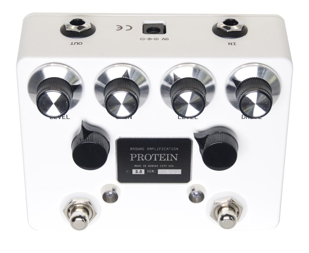 Browne Amplification 'The Protein' Dual Overdrive Pedal in White