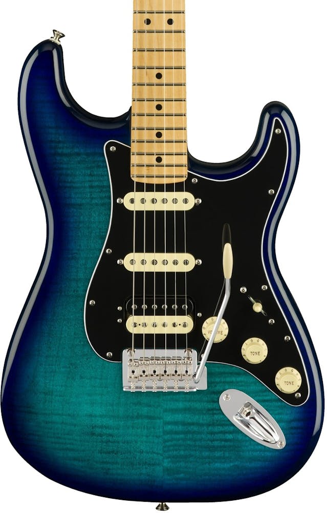 Fender Limited Edition Player Stratocaster HSS Plus Top Electric Guitar in Blue Burst
