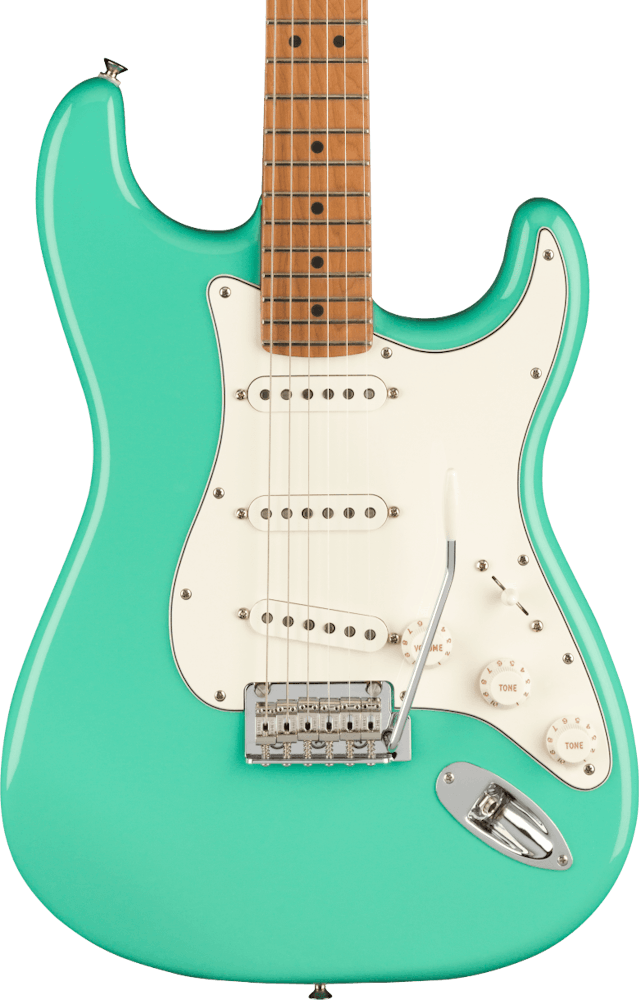 Fender Limited Edition Player Stratocaster Electric Guitar in Seafoam Green with Roasted Maple Neck
