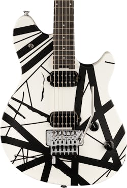 EVH Wolfgang Special Striped Satin Electric Guitar in Black and White