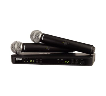 Shure BLX288 with 2x SM58 Dual Vocal Analogue Wireless System
