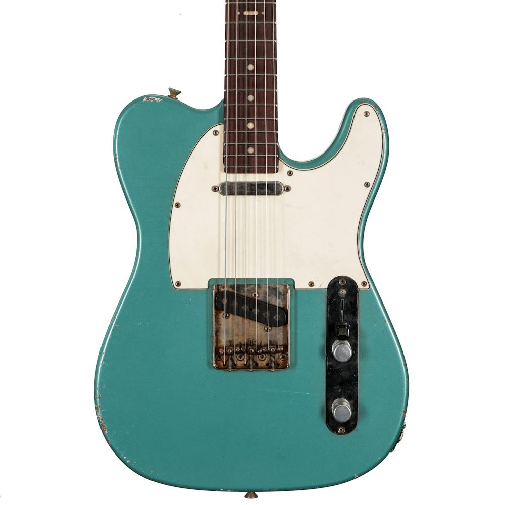 Hansen Guitars T-Style Thinline Electric Guitar in Teal Green Light Relic with Rosewood Fingerboard