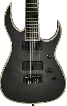 BC Rich Extreme Series Shredzilla 7 Exotic Electric Guitar in Transparent Black Satin