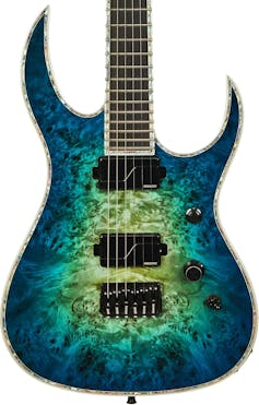 BC Rich Extreme Series Shredzilla Exotic Electric Guitar in Cyan Blue
