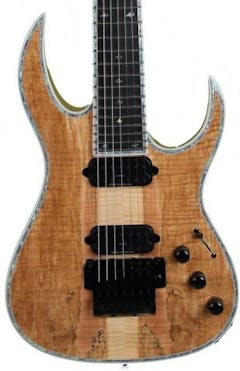 BC Rich Prophecy Series Shredzilla 7 Archtop Electric Guitar with Floyd Rose in Spalted Maple