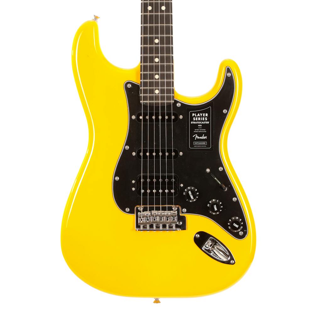 B Stock : Fender Limited Edition Player Stratocaster HSS in Ferrari Yellow with Ebony Fingerboard