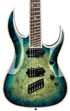 BC Rich Prophecy Series Shredzilla Archtop Fanned-Fret 6 Electric Guitar in Cyan Blue