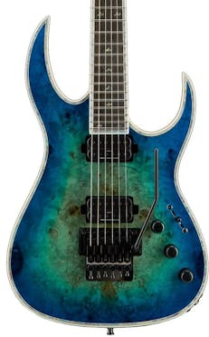 BC Rich Prophecy Series Shredzilla Exotic Archtop Electric Guitar with Floyd Rose in Cyan Blue