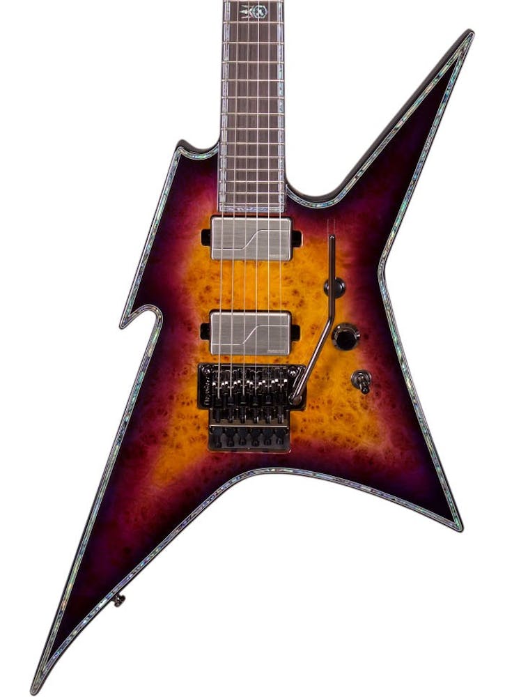 BC Rich Extreme Series Ironbird Exotic Electric Guitar with Floyd Rose in Purple Haze