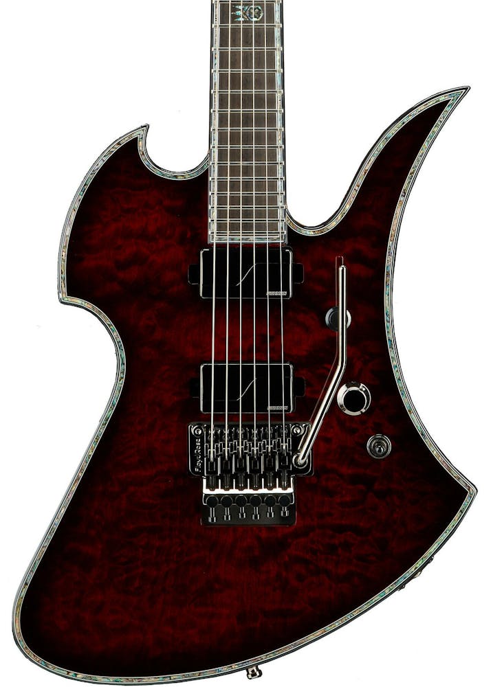 BC Rich Extreme Series Mockingbird Exotic Electric Guitar with Floyd Rose in Black Cherry