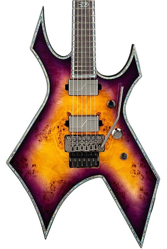 BC Rich Extreme Series Warlock Exotic Electric Guitar with Floyd Rose in Purple Haze