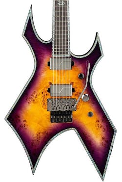 BC Rich Extreme Series Warlock Exotic Electric Guitar with Floyd Rose in Purple Haze