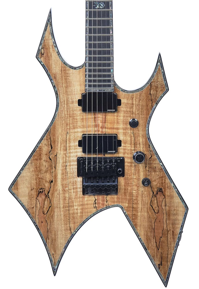 BC Rich Extreme Series Warlock Exotic Electric Guitar with Floyd Rose in Spalted Maple