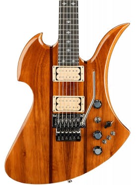 BC Rich Legacy Series Mockingbird Exotic ST Electric Guitar with Floyd Rose in Natural Koa
