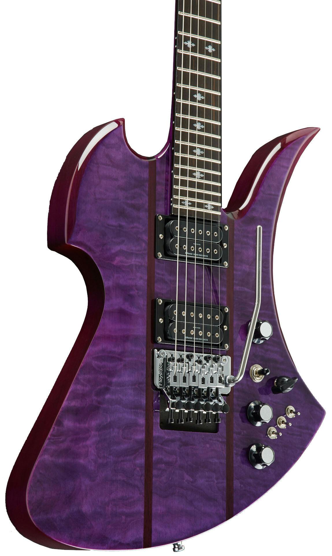 BC Rich Legacy Mockingbird ST Electric Guitar w/ Floyd Rose in Trans Purple  - Andertons Music Co.