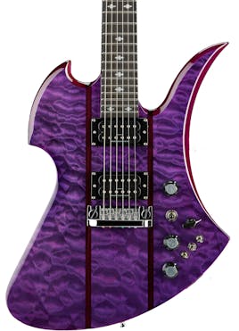 BC Rich Legacy Series Mockingbird STQ Hardtail Electric Guitar in Transparent Purple