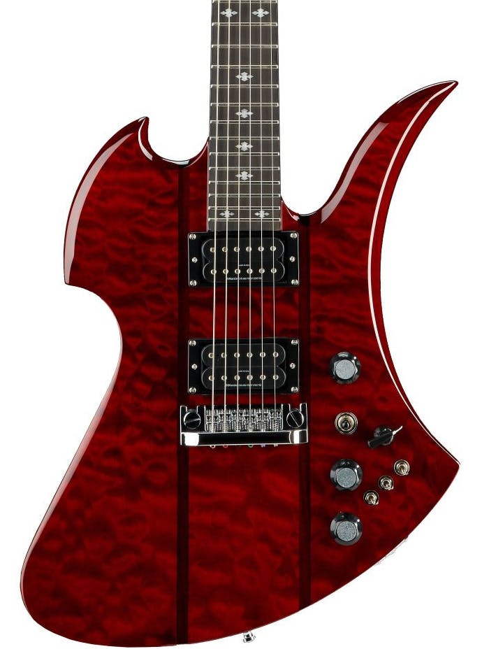 BC Rich Legacy Series Mockingbird STQ Hardtail Electric Guitar in  Transparent Red