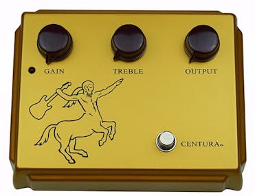 Ceriatone Centura Overdrive Pedal in Matte Gold with Horse Decal