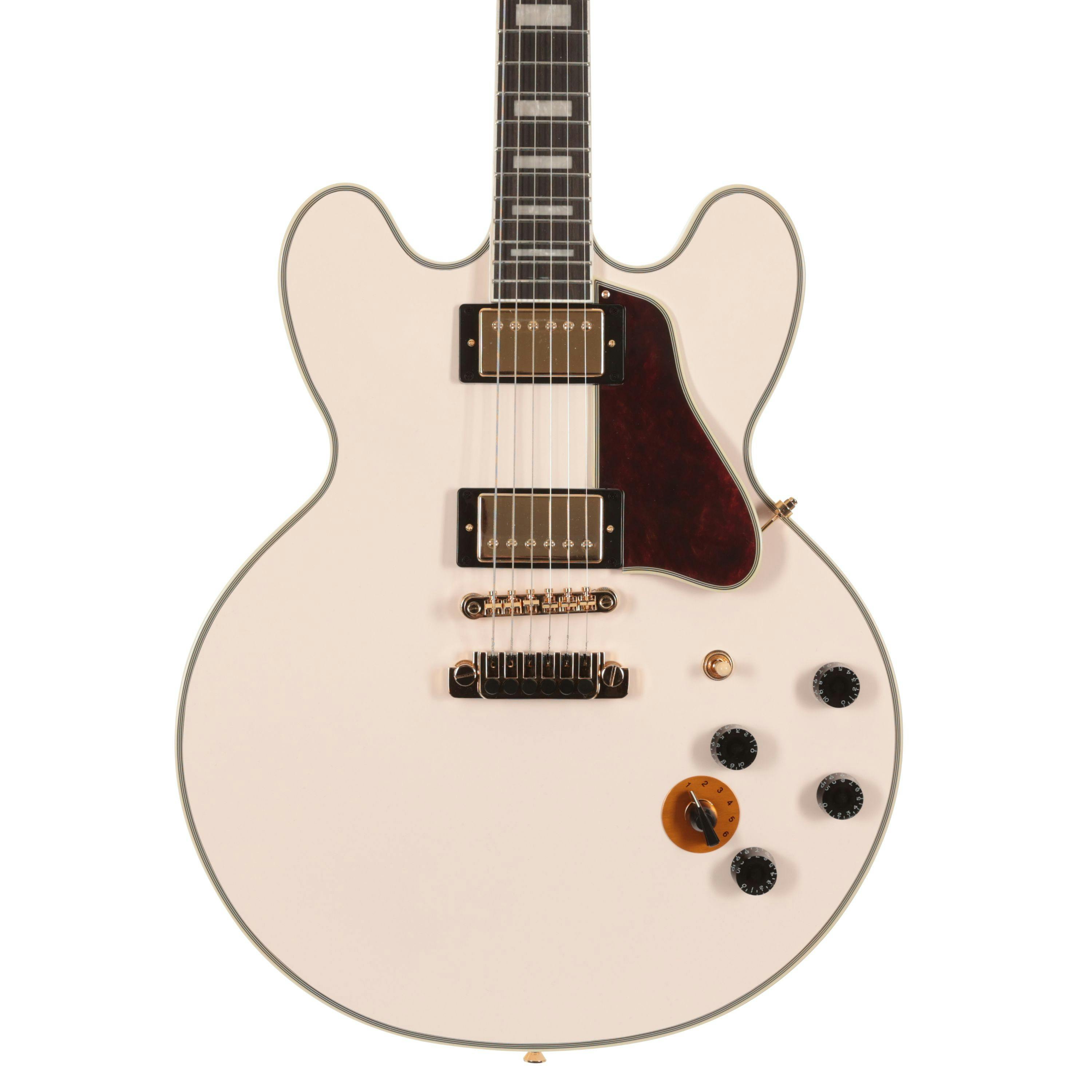 white epiphone hollow body