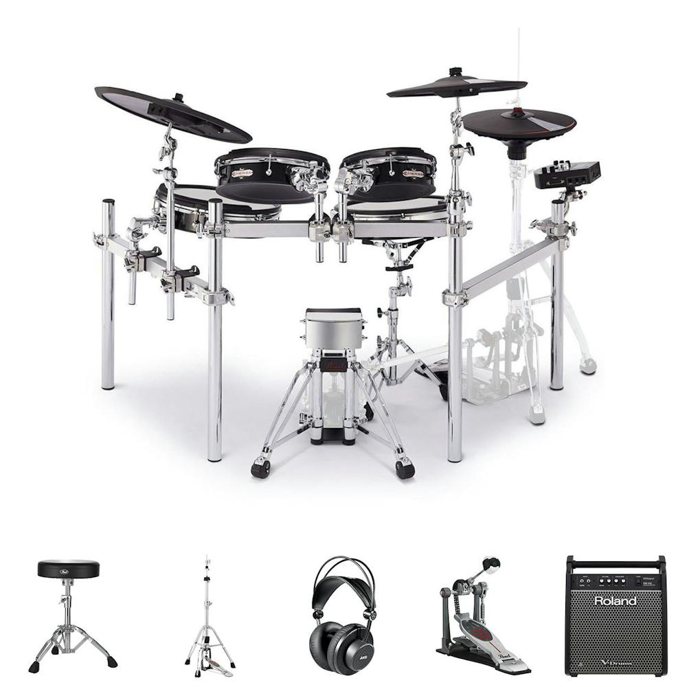 Pearl eMerge Traditional kit with Single Pedal, 80W Amp, HH Stand, Stool, Headphones and Sticks