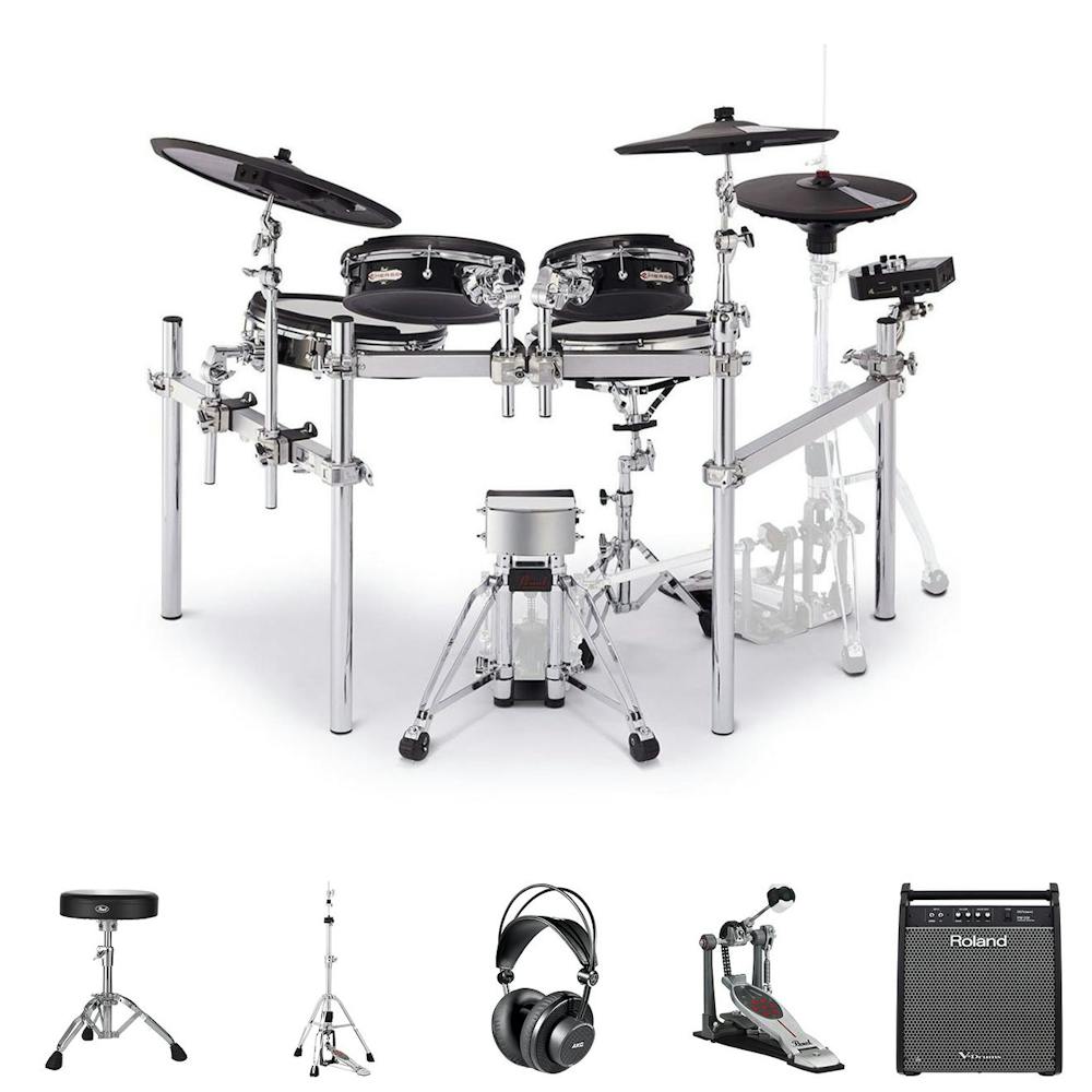 Pearl eMerge Traditional kit with Single Pedal, 180W Amp, HH Stand, Stool, Headphones and Sticks