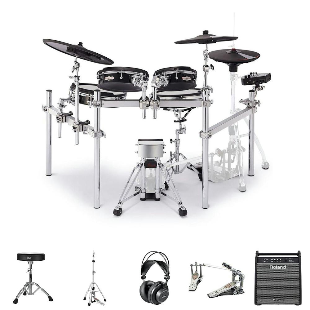 Pearl eMerge Traditional kit with Double Pedal, 180W Amp, HH Stand, Stool, Headphones and Sticks