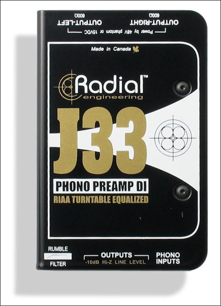Radial J33 Combination RIAA phono Preamp and DI box