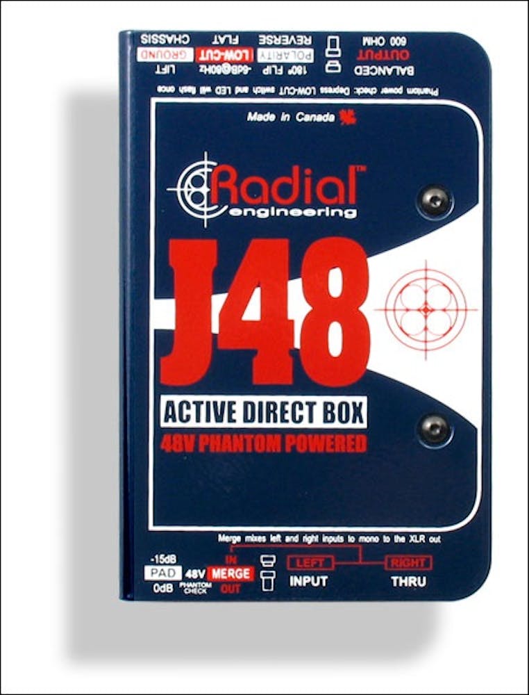 Radial J48 Phantom powered DI box