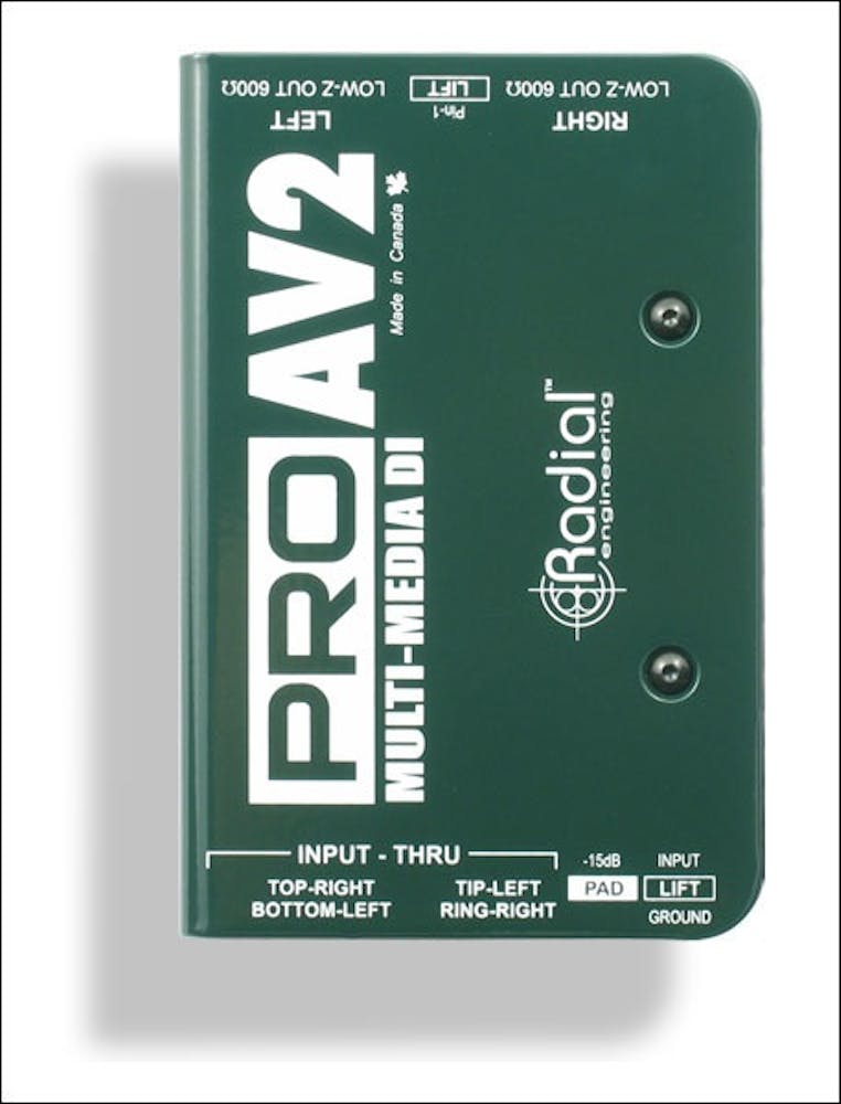 Radial PRO-AV2 2 channel passive DI box for Media and AV Systems