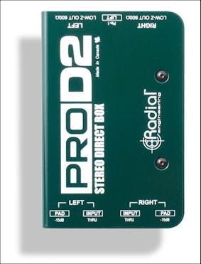 Radial PRO-D2 Compact passive DI box (stereo)