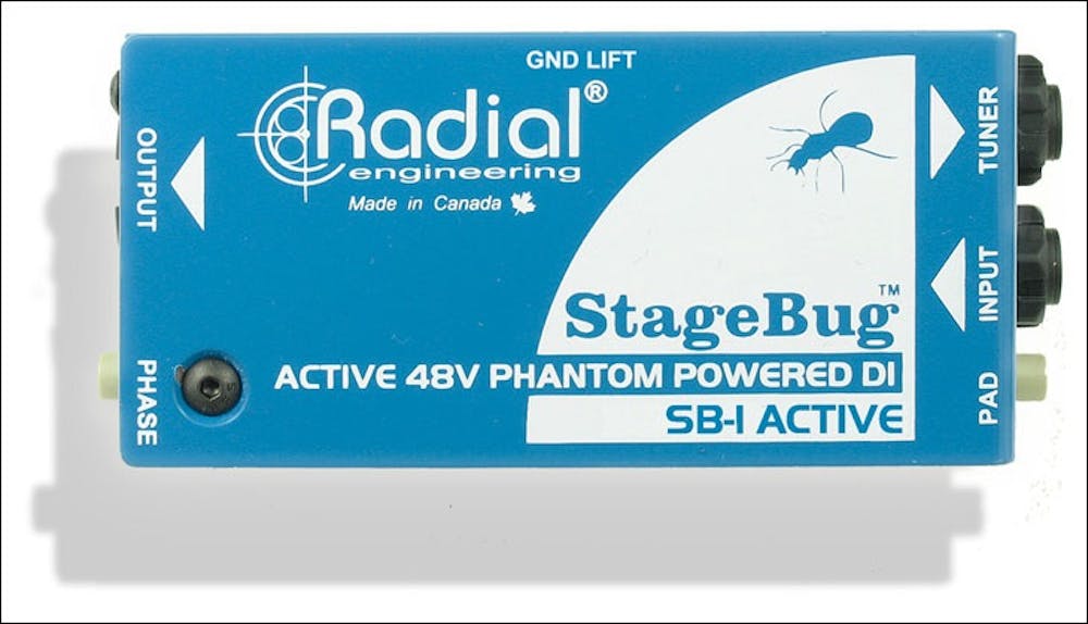 Radial StageBug SB1-1 Compact Active DI Box for Acoustic Guitar