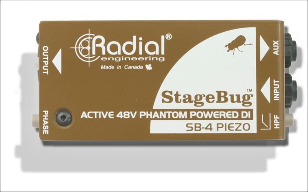 Radial StageBug SB-4 Piezo Compact active DI Box for piezo pickups