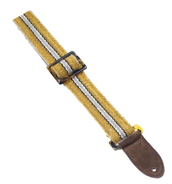 Henry Heller Picador Series Handwoven Organic Guitar Strap in Tan and Grey