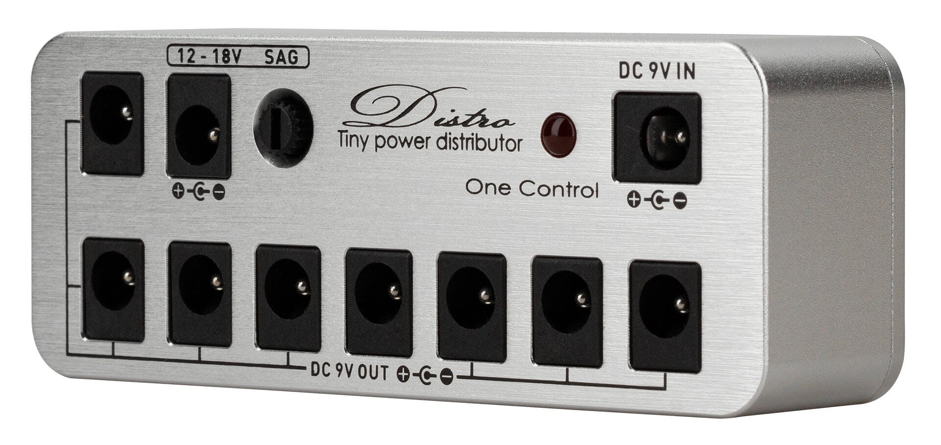 One Control Micro Distro 'All-in-One Pack' Pedal PSU in Silver