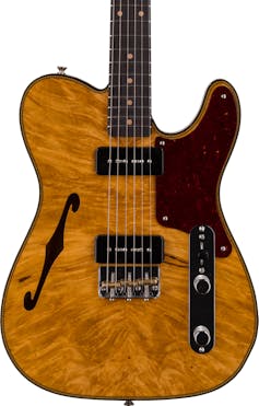 Fender Custom Shop Artisan Dual P-90 Maple Burl Telecaster Electric Guitar in Aged Natural