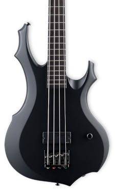 ESP LTD F-4 Black Metal Bass Guitar in Black Satin