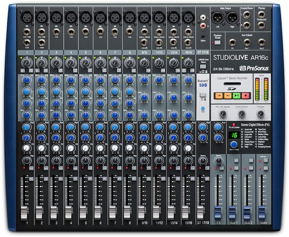 Presonus StudioLive AR16c Analogue Mixer and Audio Interface