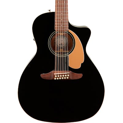 Fender California Series Villager 12-String Electro Acoustic Guitar in Black