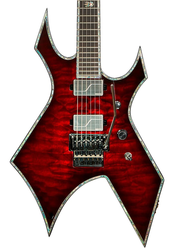 BC Rich Extreme Series Warlock Exotic Electric Guitar with Floyd Rose in Black Cherry