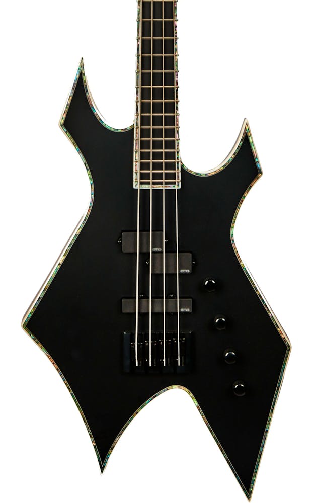 BC Rich Extreme Series Chris Kael Signature Warlock Bass Guitar in Satin Black