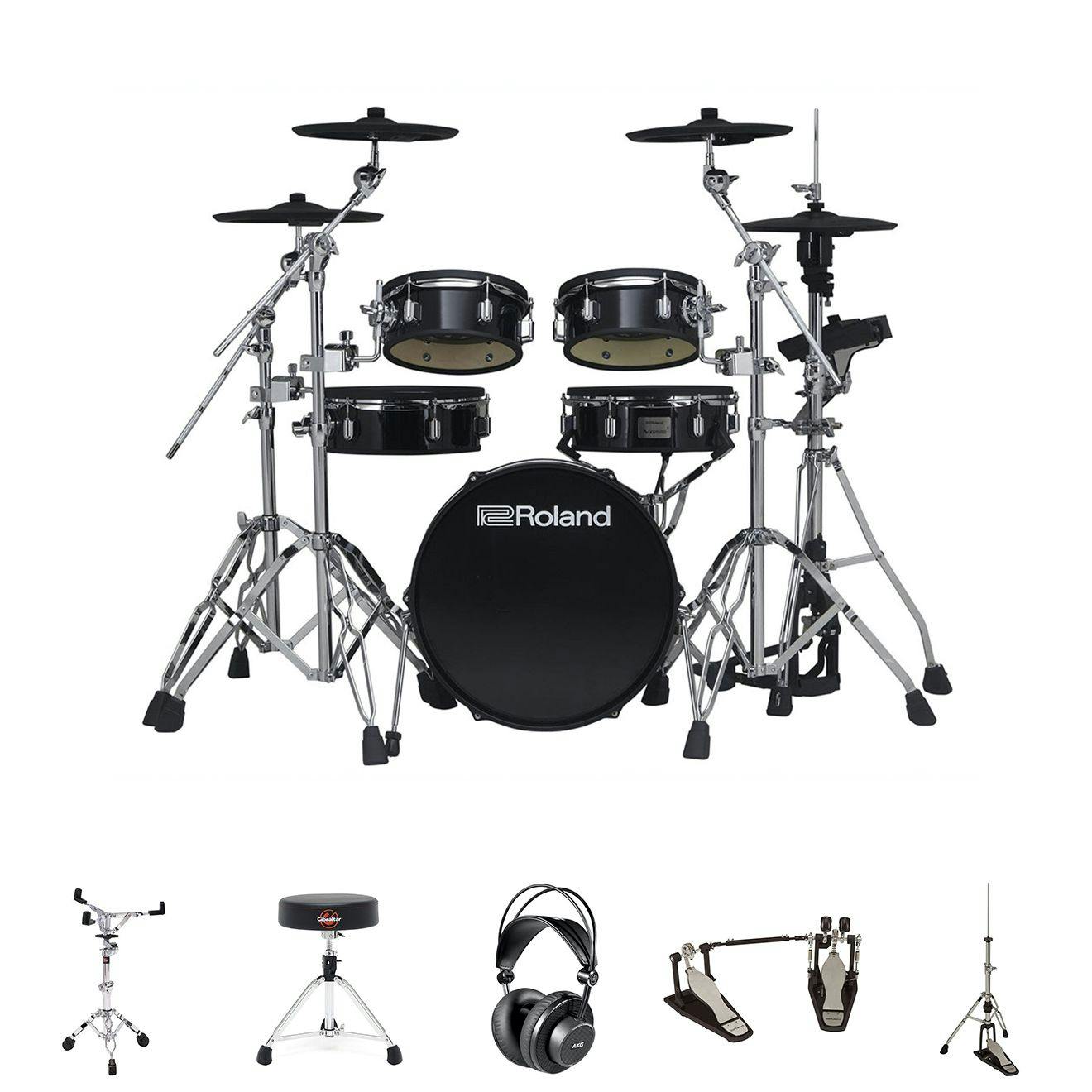 Roland V-Drums Acoustic Design VAD306 Kit Bundle with Double Pedal ...