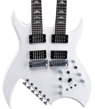 BC Rich Legacy Series Rich "B" Double-Neck Electric Guitar in White
