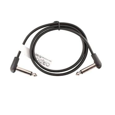 Ordo Flat Patch Cable 60cm Black Right Angle to Right Angle